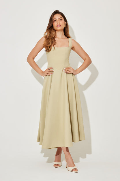 Amelia™ | Vestido midi fluido e atemporal