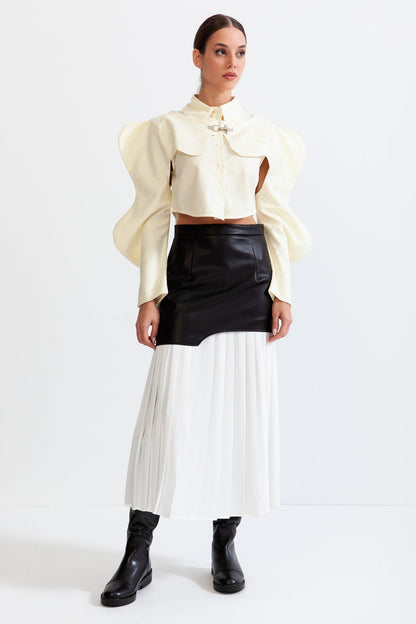 Camisa de Manga Longa Borboleta - Branca