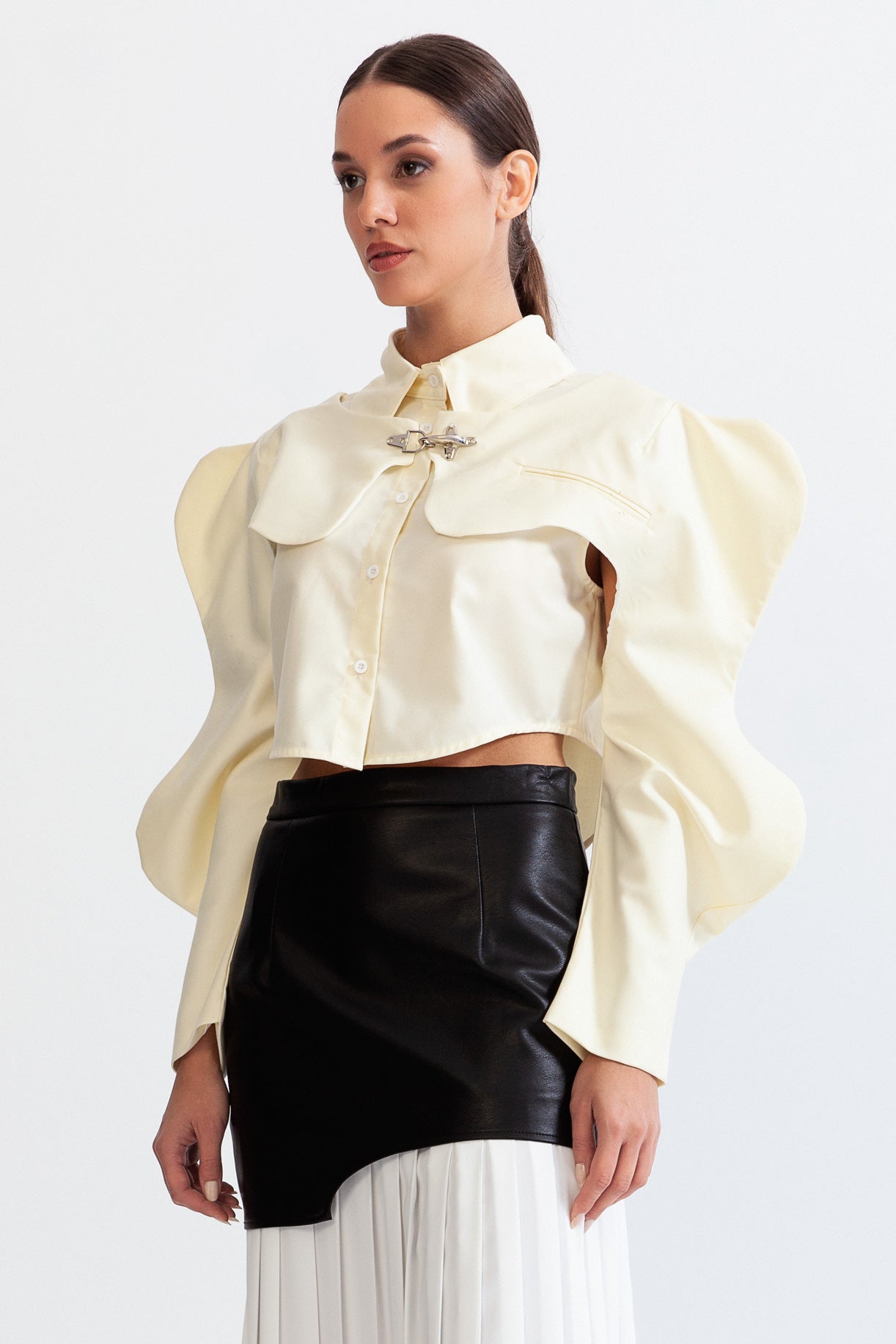 Camisa de Manga Longa Borboleta - Branca