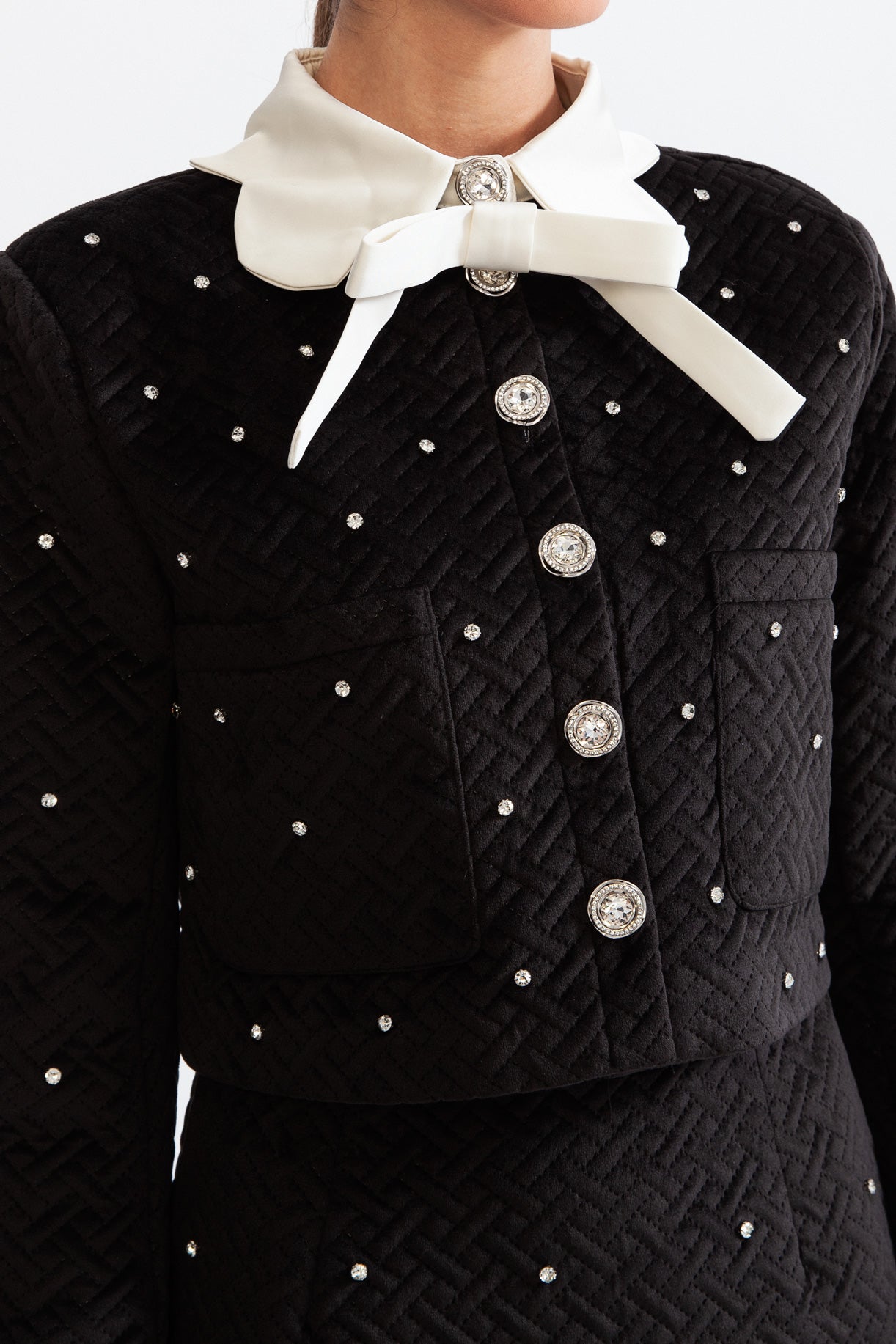 Conjunto de Joia de Veludo - Preto