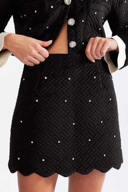 Conjunto de Joia de Veludo - Preto