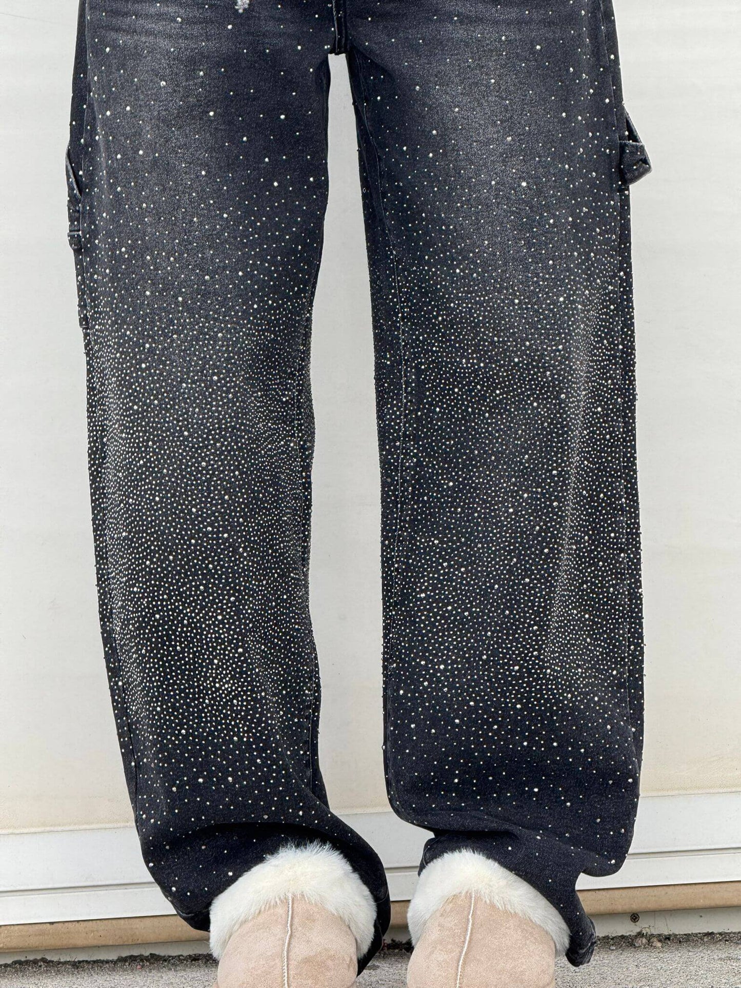 Jeans brilhantes, casuais e confortáveis