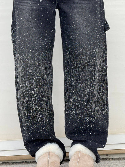 Jeans brilhantes, casuais e confortáveis