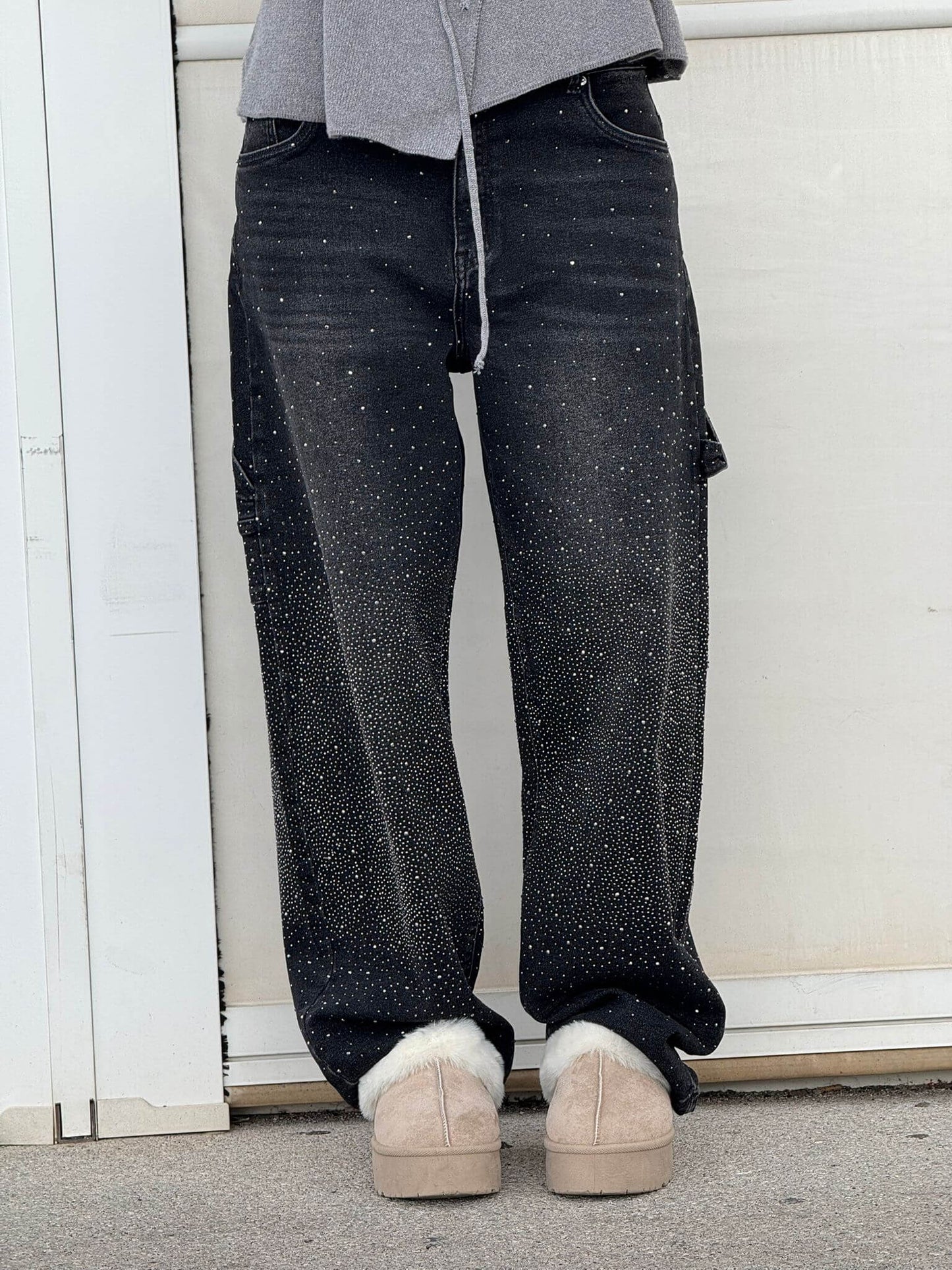 Jeans brilhantes, casuais e confortáveis