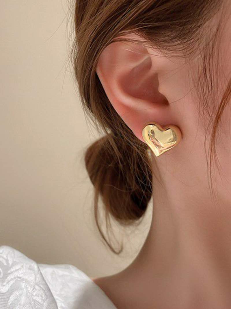 Brincos Heart. 14K