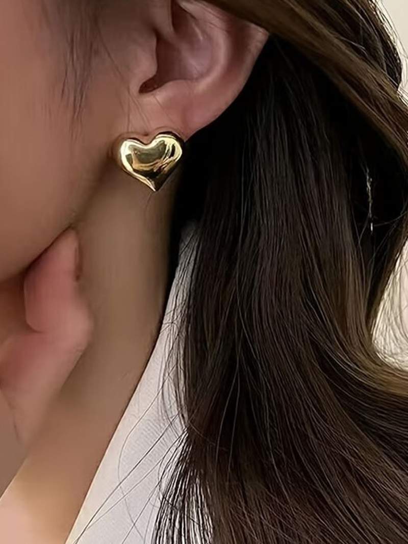 Brincos Heart. 14K