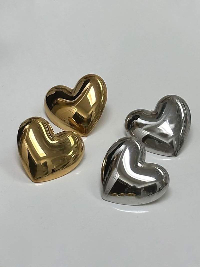 Brincos Heart. 14K