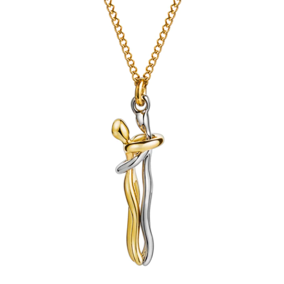 Colar Abraço-Infinito® Dourado com Dedicatória