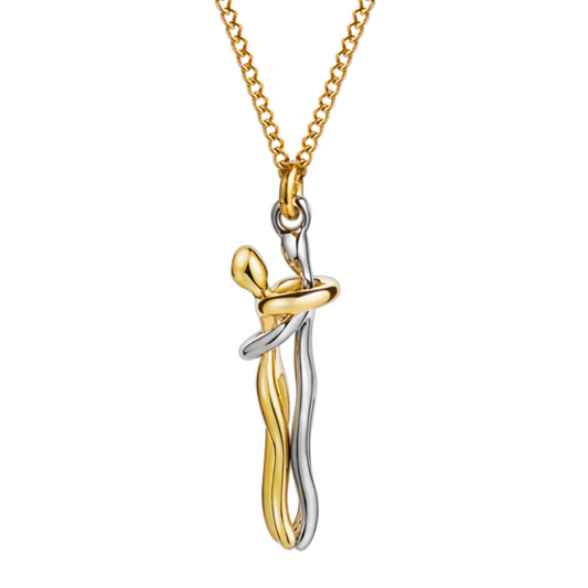 Colar Abraço-Infinito® Dourado com Dedicatória