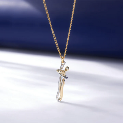 Colar Abraço-Infinito® Dourado com Dedicatória