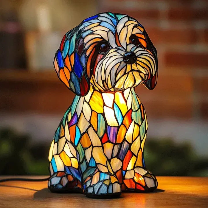 Cão Luminoso - Lâmpada Artesanal que Faz Corações Brilhar