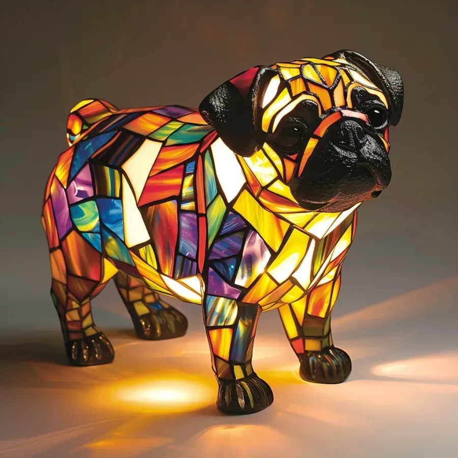 Cão Luminoso - Lâmpada Artesanal que Faz Corações Brilhar