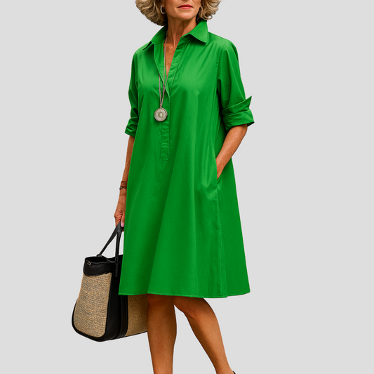 Bernadette - Vestido Midi Elegante com Encanto Atemporal