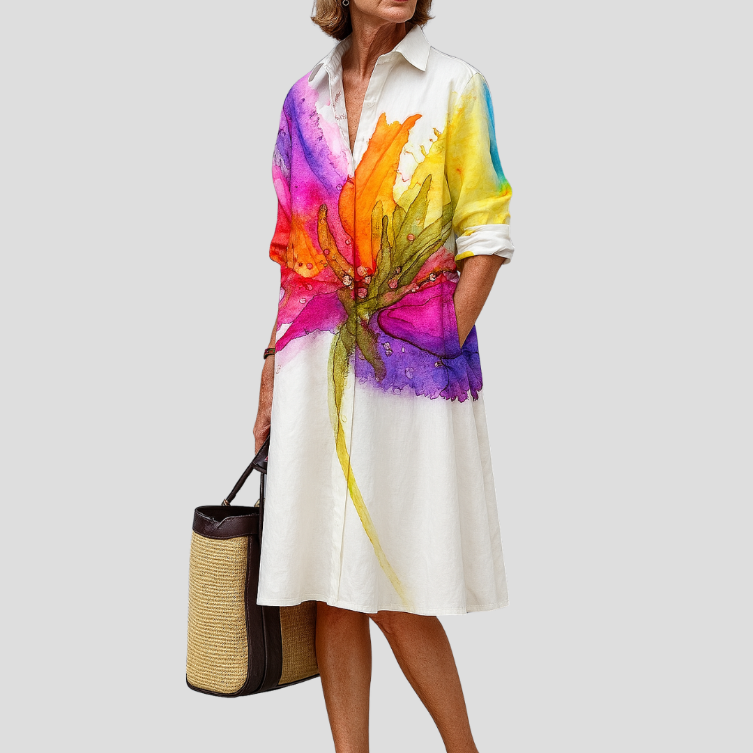 Doris - Vestido Midi Luxe para um Conforto de Verão Sem Esforço