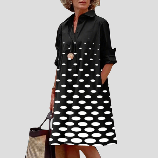 Yvonne - Vestido Midi Luxe com Design Elegante