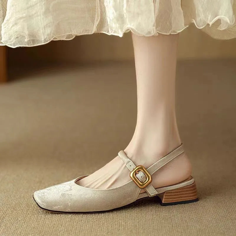 Sapatos Slingback Conforto Refinado