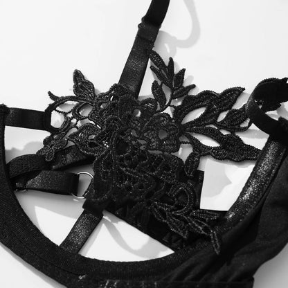ÉLODIE | Conjunto de lingerie francês de 3 peças