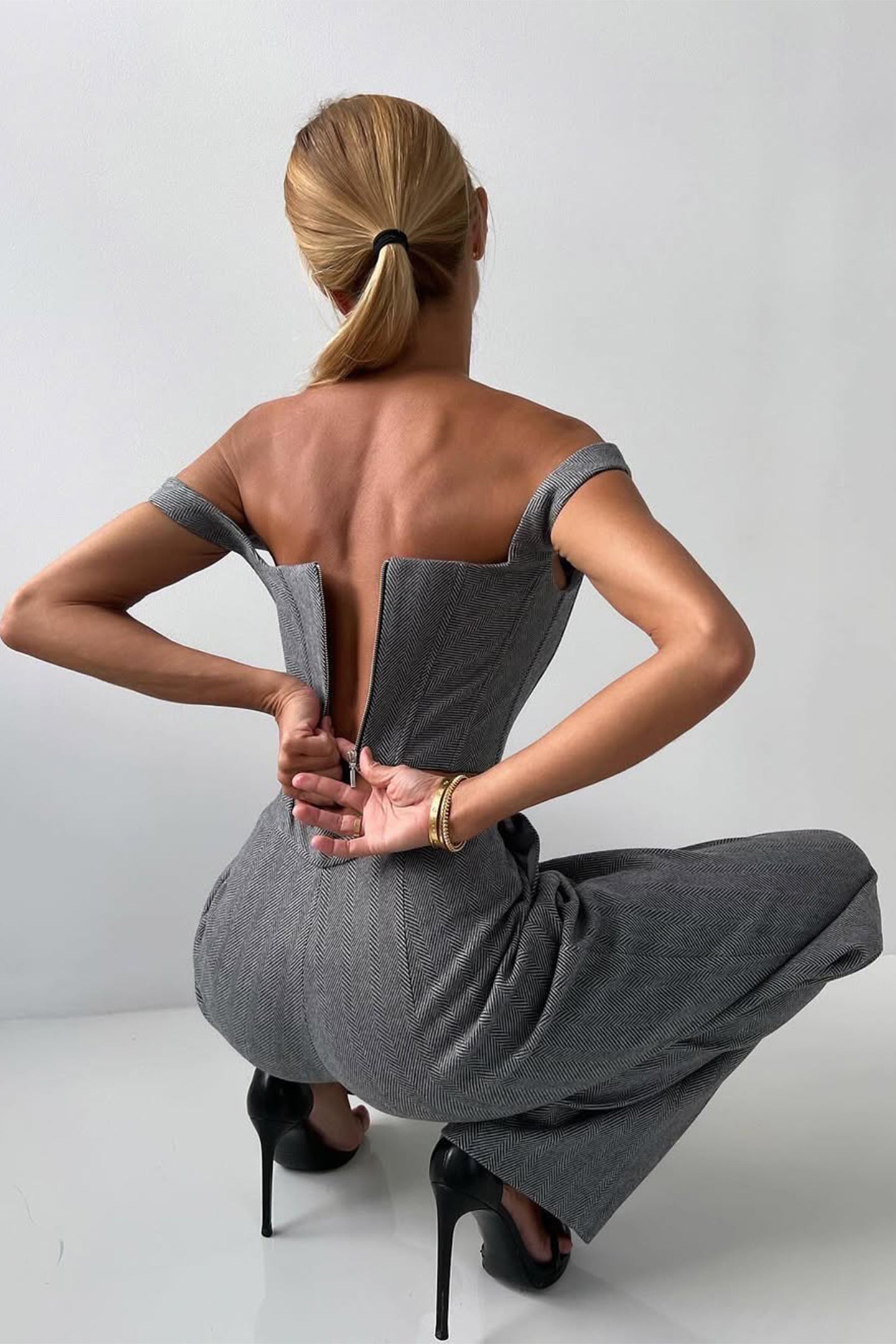DOLCE | Conjunto de três peças com americana cruzada