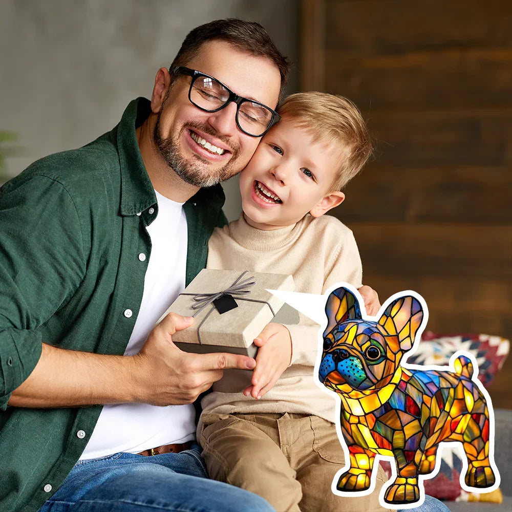 Cão Luminoso - Lâmpada Artesanal que Faz Corações Brilhar