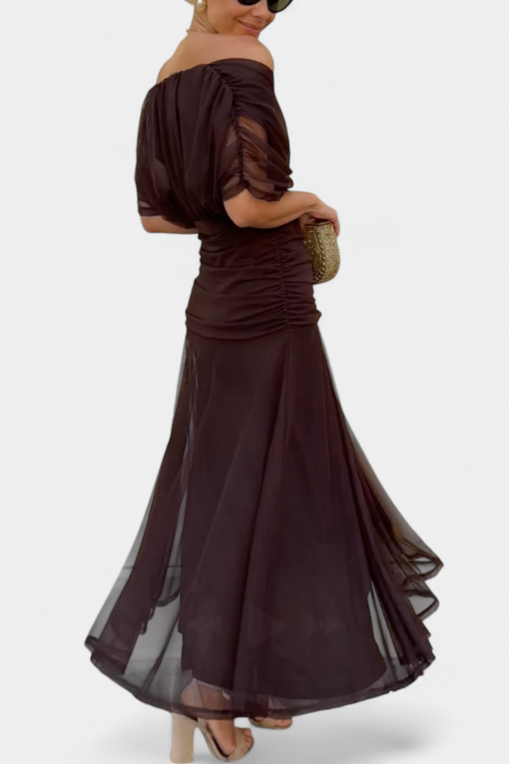 Alondra - Vestido longo Alondra com estampa floral e decote em V