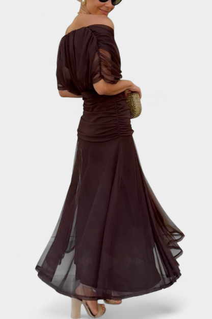 Alondra - Vestido longo Alondra com estampa floral e decote em V
