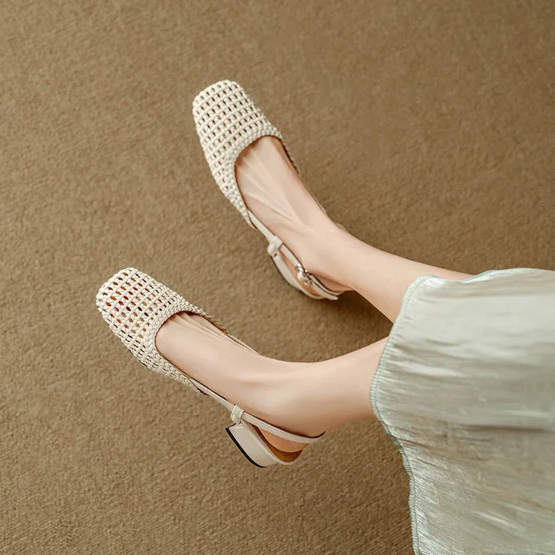 Sandalias de Verão de Estilo Chic