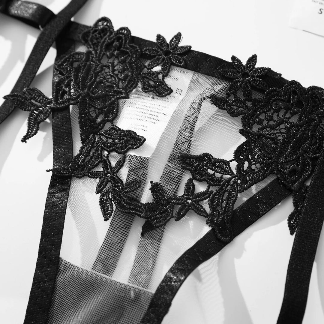 ÉLODIE | Conjunto de lingerie francês de 3 peças