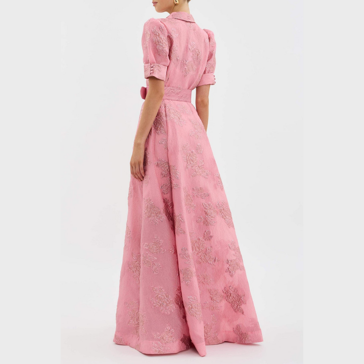 Beatrice™ | Vestido rosa com mangas bufantes
