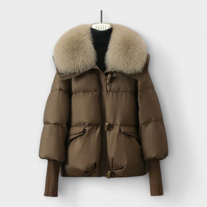 Lucyna – Elegante casaco com pele