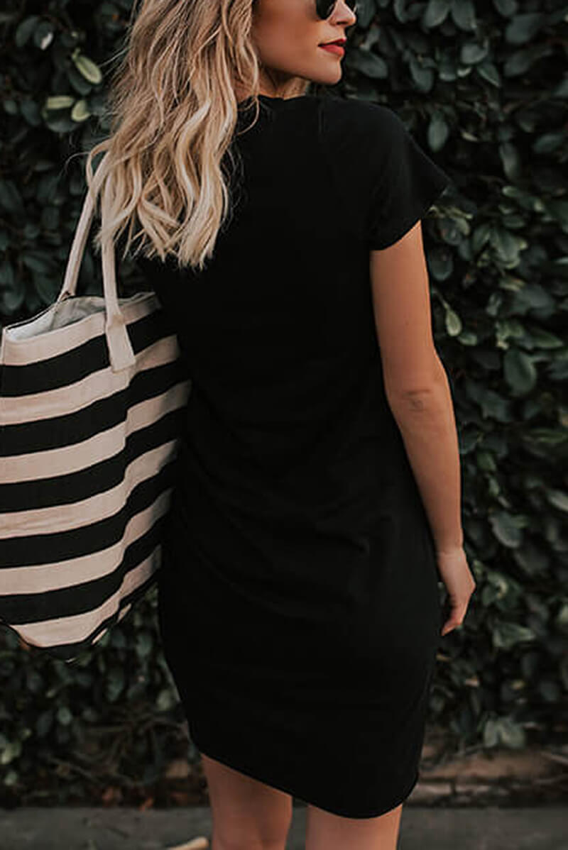 Vestido Bodycon Franzido Manga Curta Malha