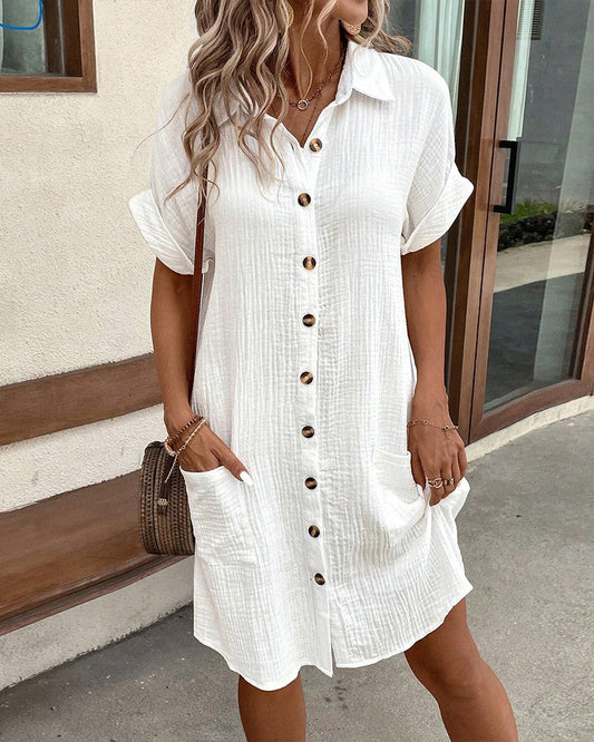Renata™ - Vestido polo oversized em tecido