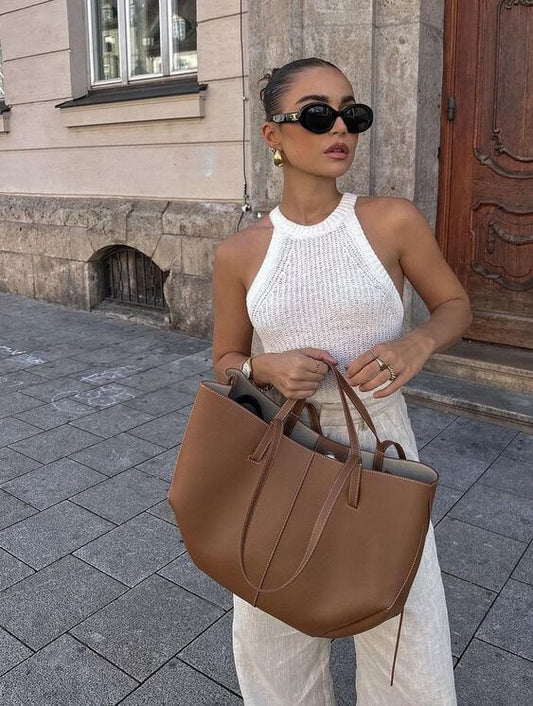 Teresa – Bolsa Tote com Alças Curvas