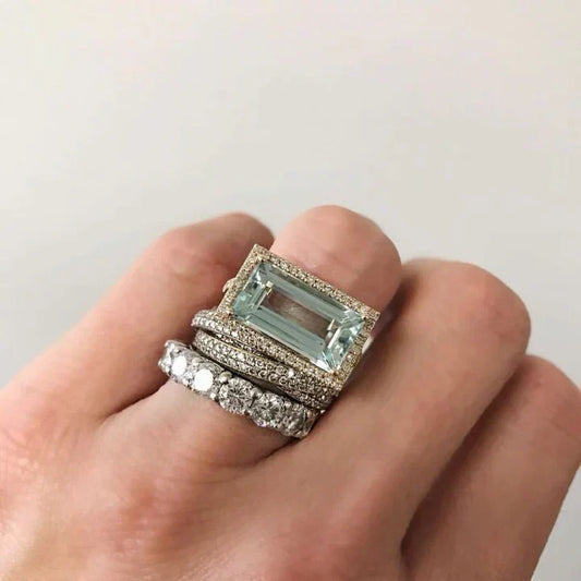 Anel Vintage em Prata e Turquesa