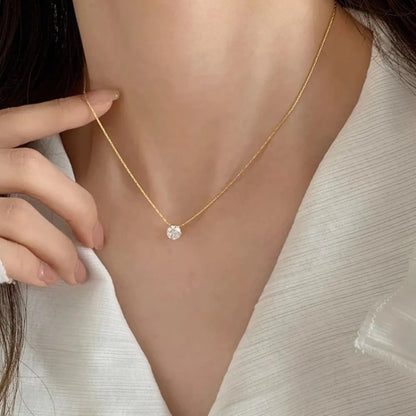 Colar de pedras de moissanite Cléa