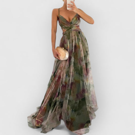 Verity | Vestido comprido com estampado floral
