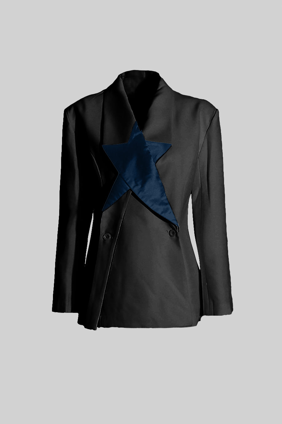 Blazer Estelar de Dupla Abotoadura - Preto