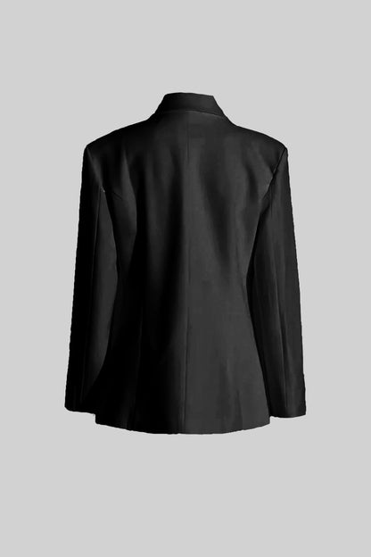 Blazer Estelar de Dupla Abotoadura - Preto