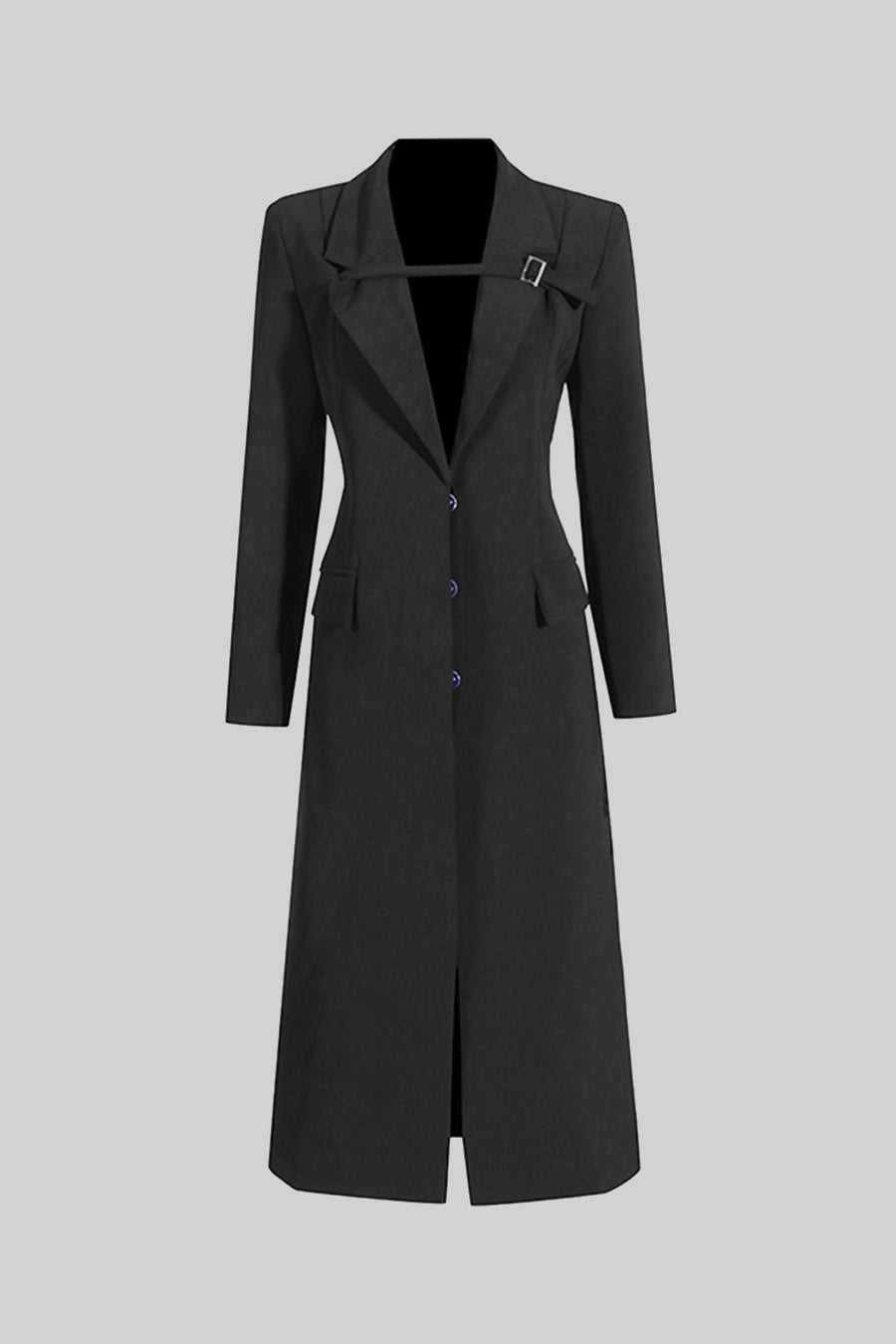 Casaco Trench Com Acento de Cintura - Preto