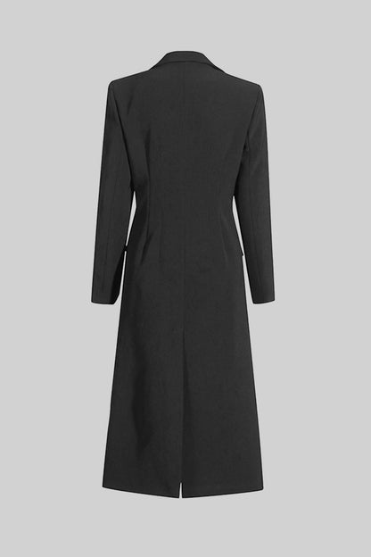 Casaco Trench Com Acento de Cintura - Preto