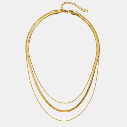 Colar de Corrente Multicamadas Dourado