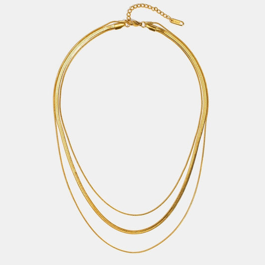 Colar de Corrente Multicamadas Dourado