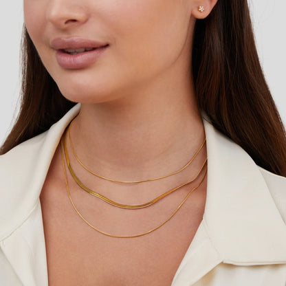 Colar de Corrente Multicamadas Dourado
