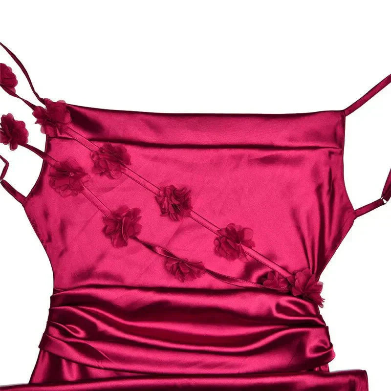 Nina™ | Vestido de festa luxuoso em seda com babados