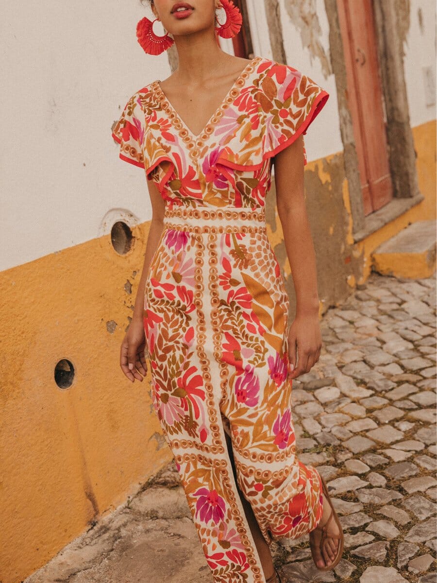 Olivia™ | Vestido longo colorido