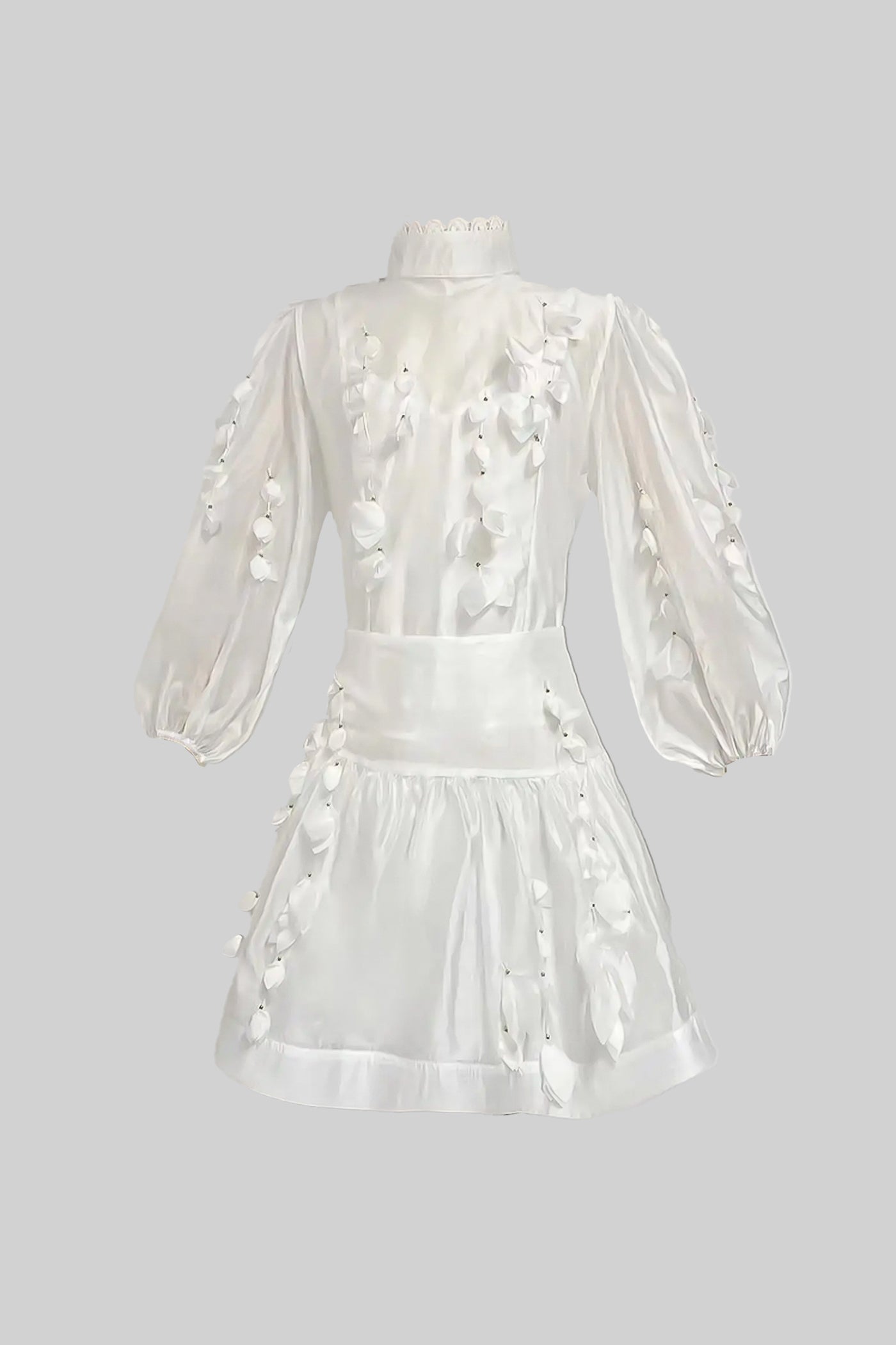 Co-Ord Floral Elegante com Acentos Delicados em Renda - Branco