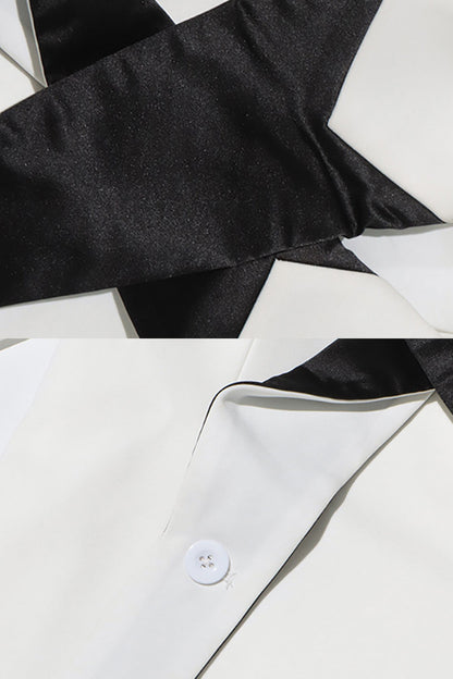 Blazer Estelar de Dupla Abotoadura - Branco