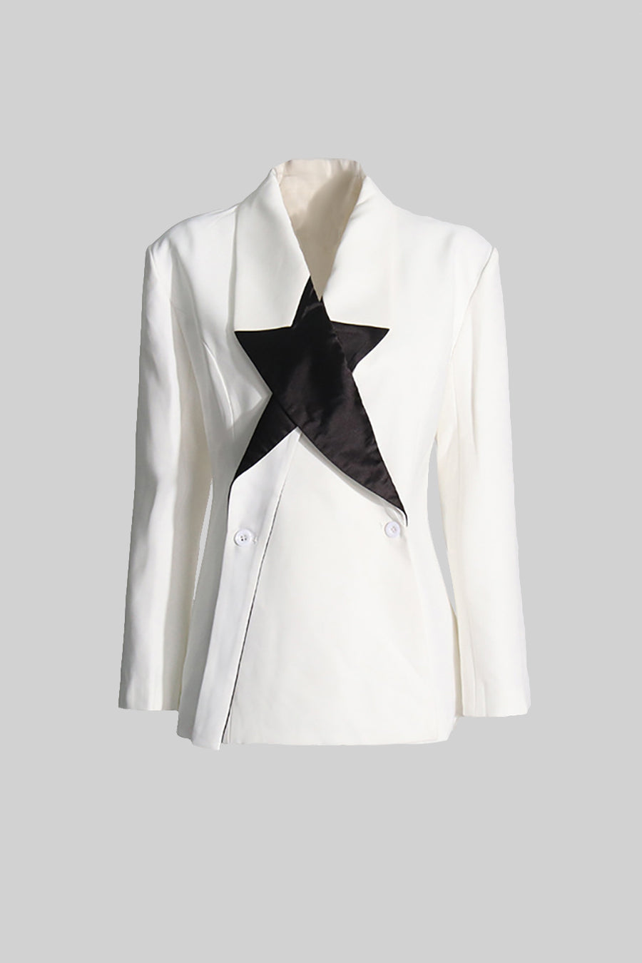 Blazer Estelar de Dupla Abotoadura - Branco